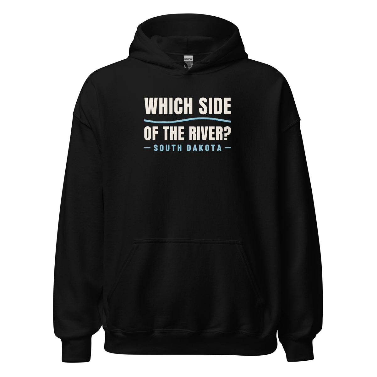 South Dakota Which Side Of The River? – Hoodie – Black
