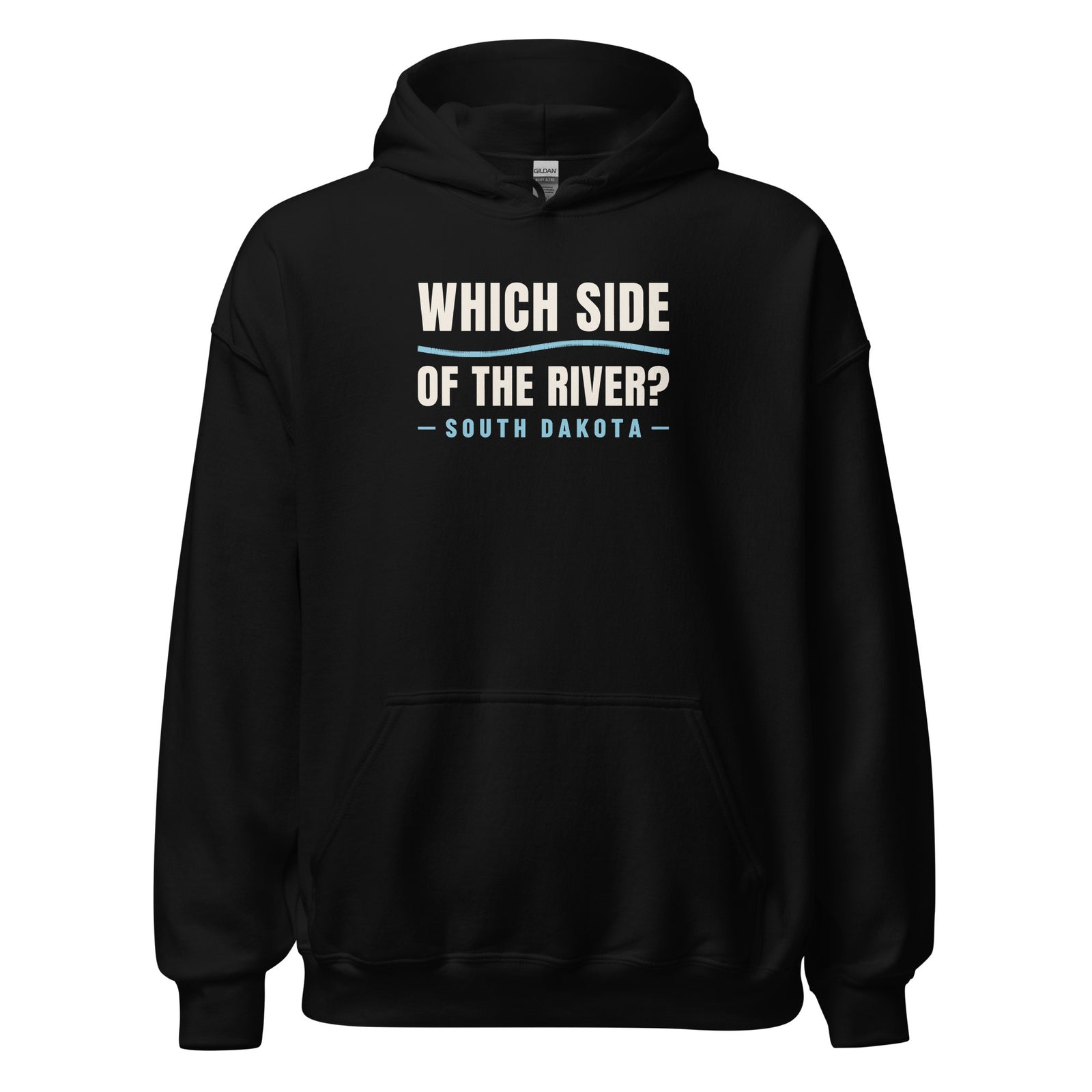 South Dakota Which Side Of The River? – Hoodie – Black