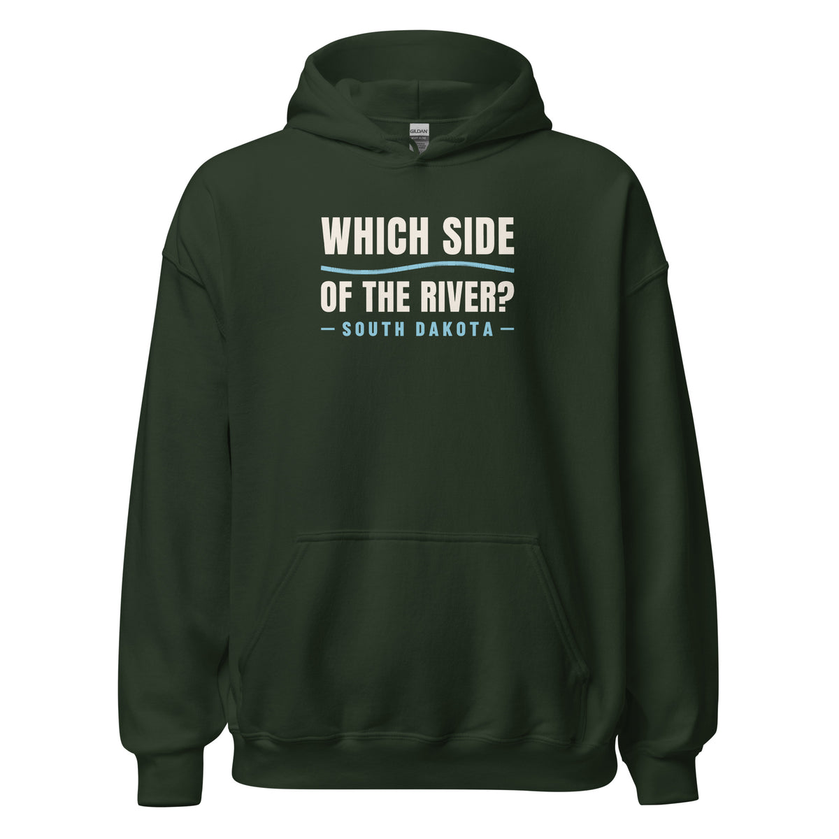 South Dakota Which Side Of The River? – Hoodie – Forest