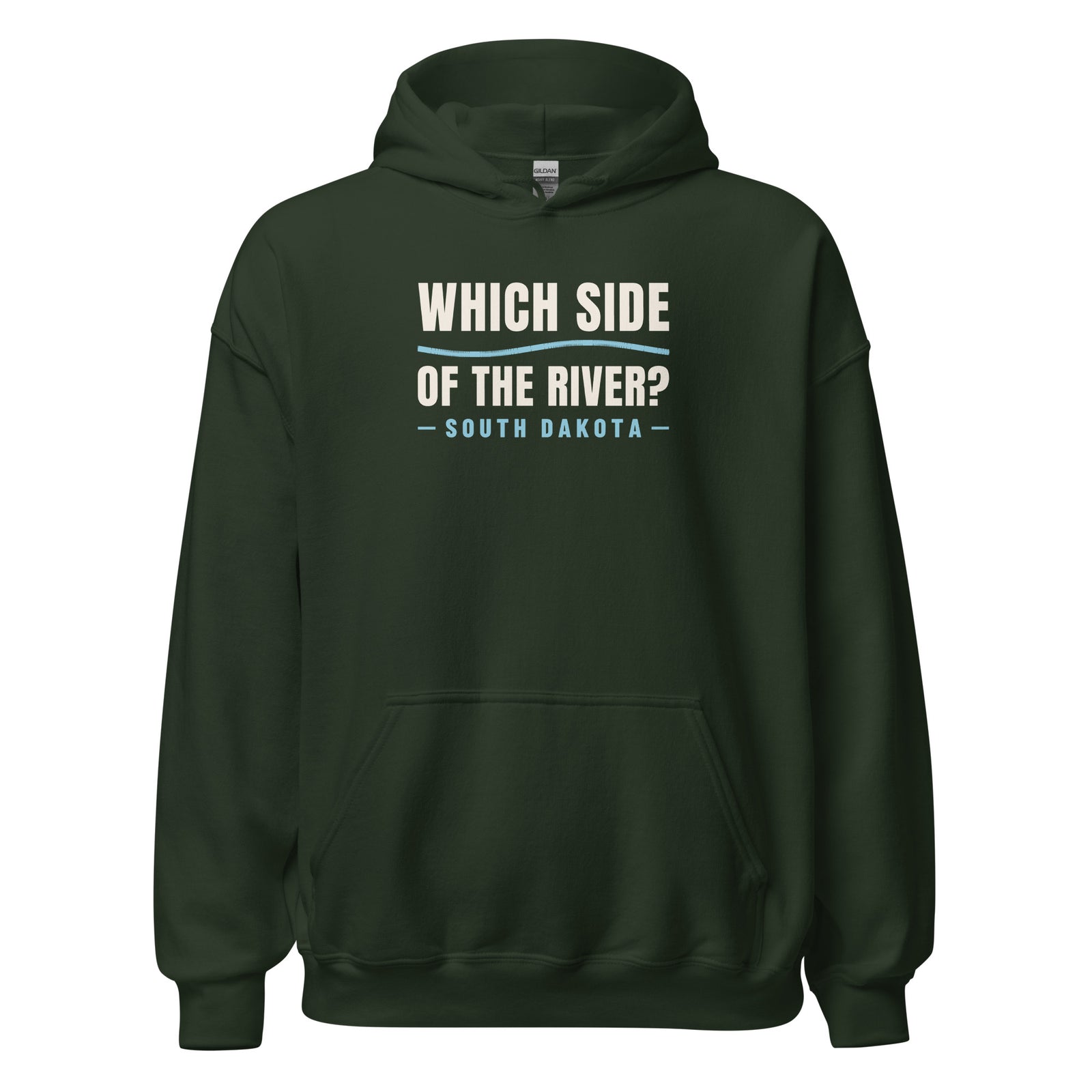 South Dakota Which Side Of The River? – Hoodie – Forest