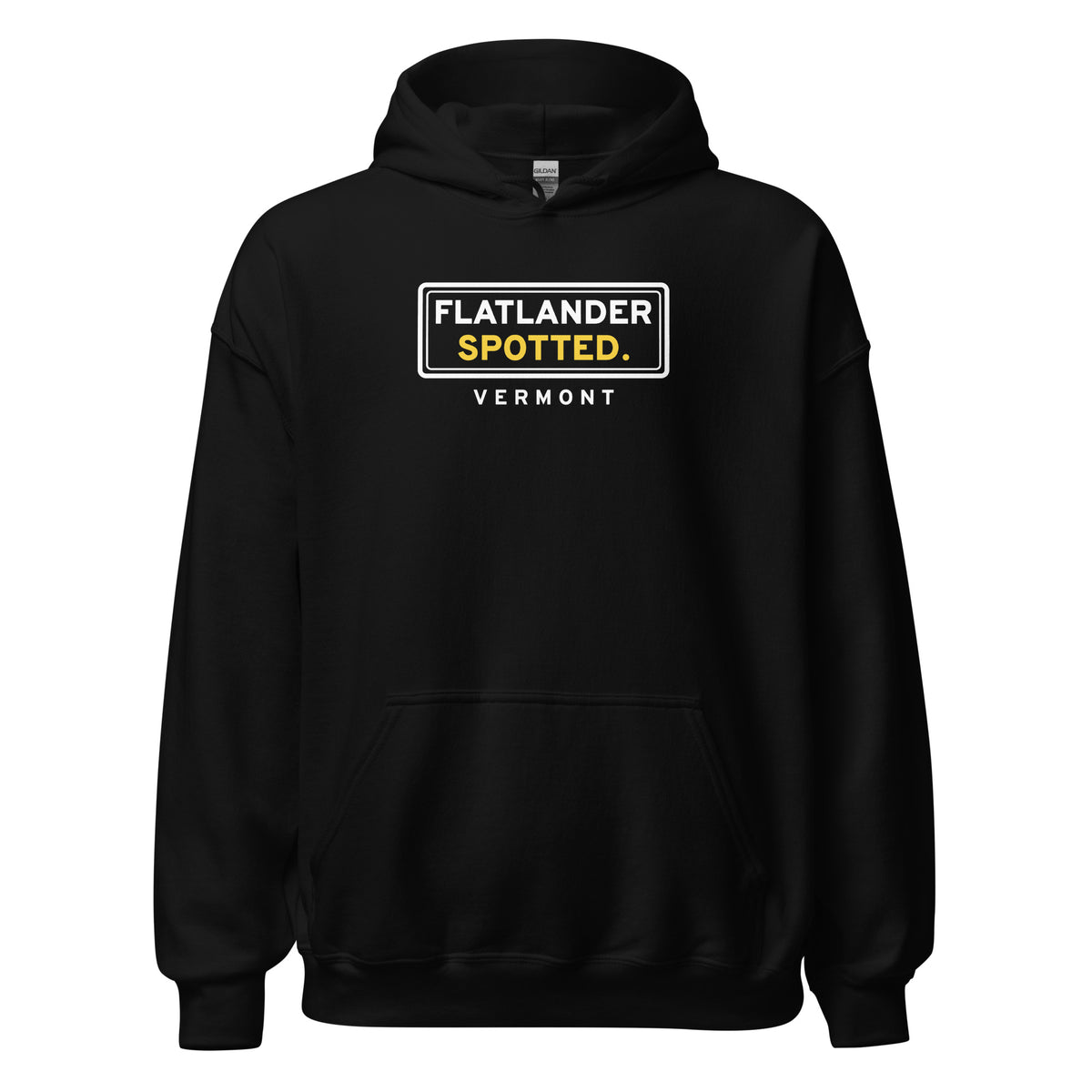 Vermont Flatlander Spotted. – Hoodie – Black