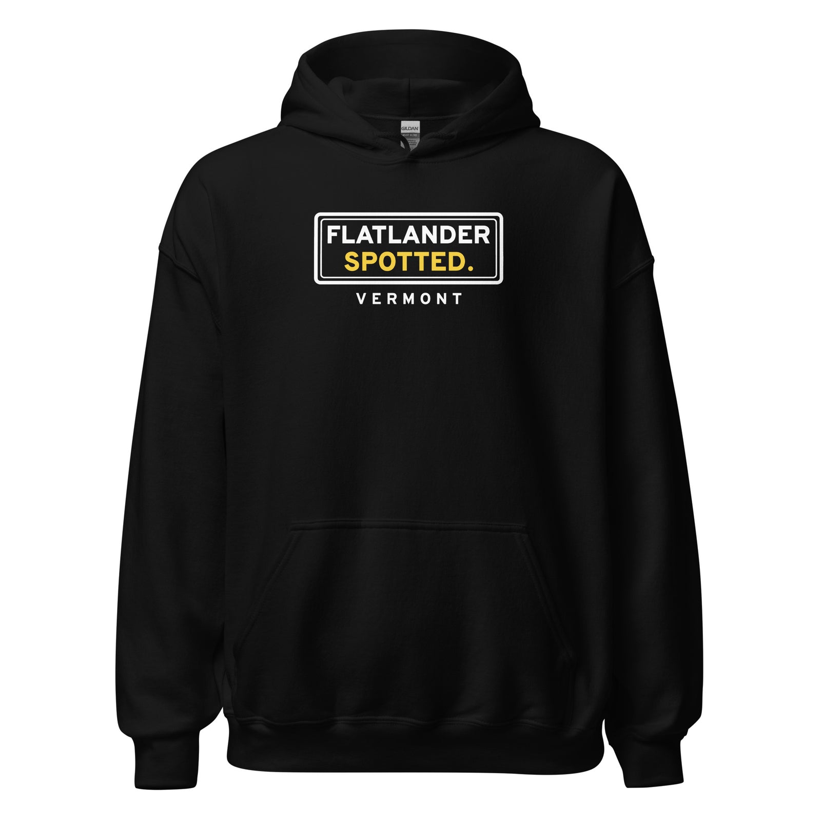 Vermont Flatlander Spotted. – Hoodie – Black