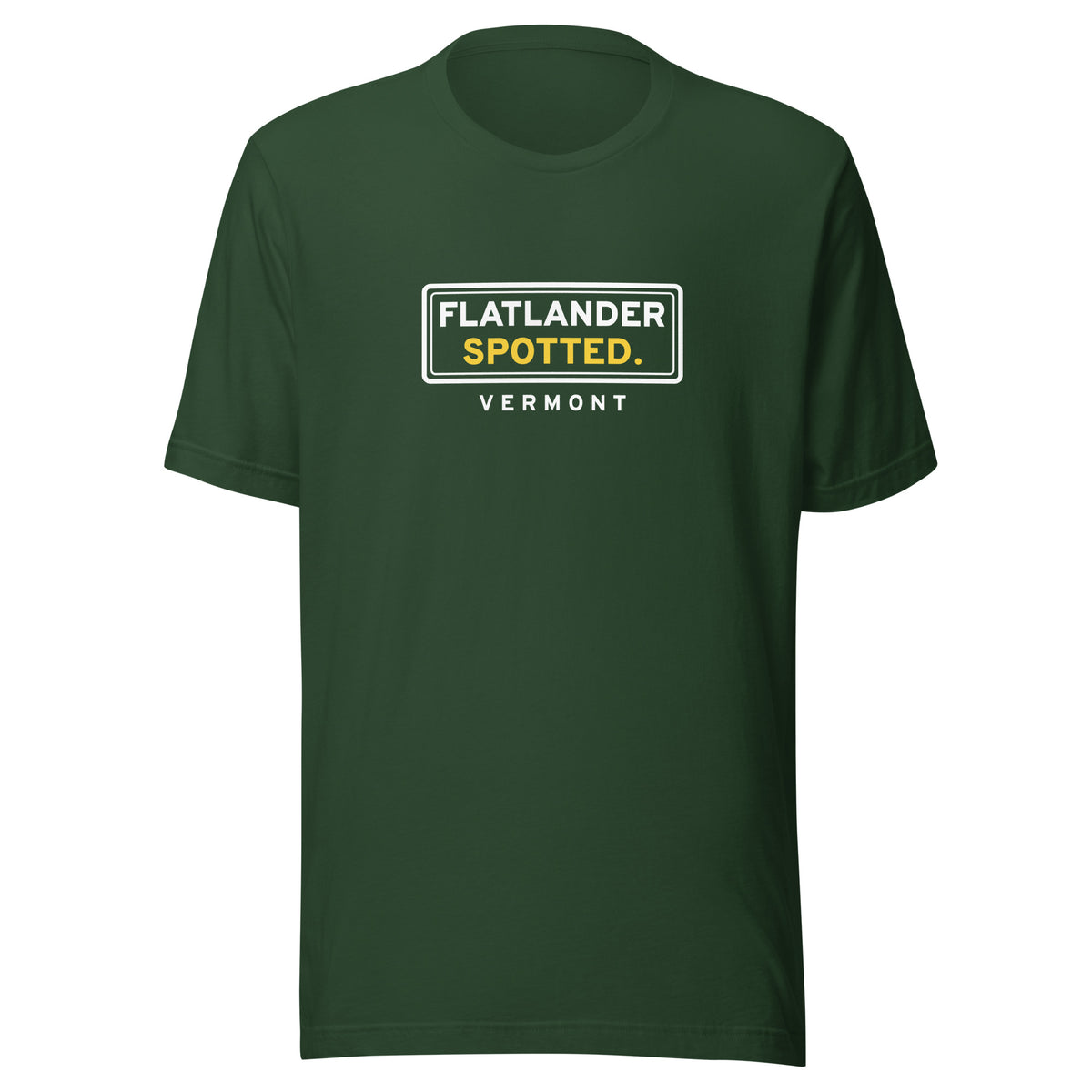 Vermont Flatlander Spotted. – Tee – Forest