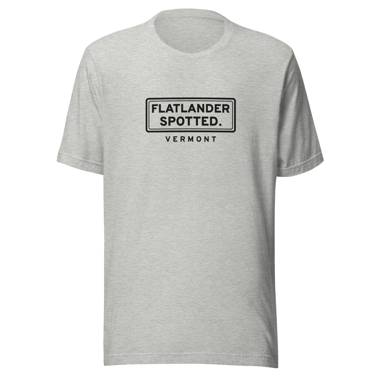 Vermont Flatlander Spotted. – Tee – Heather Grey