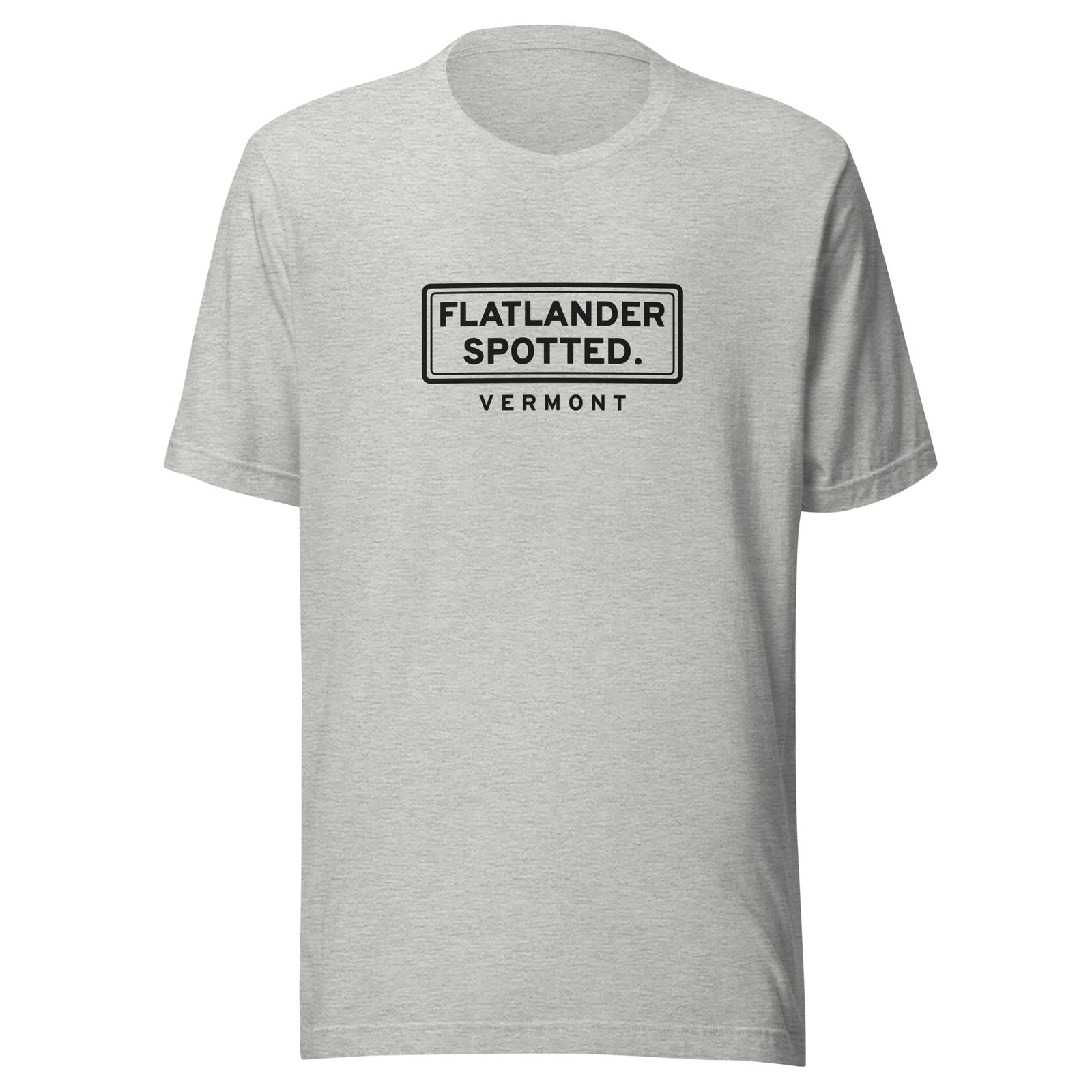 Vermont Flatlander Spotted. – Tee – Heather Grey