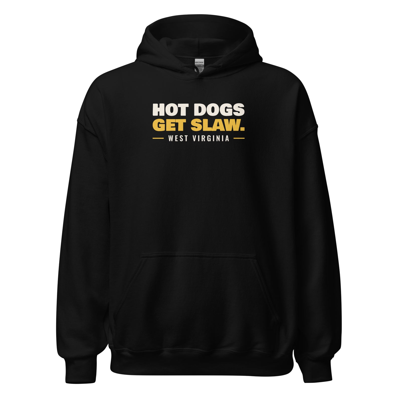 West Virginia Hot Dogs Get Slaw. – Hoodie – Black