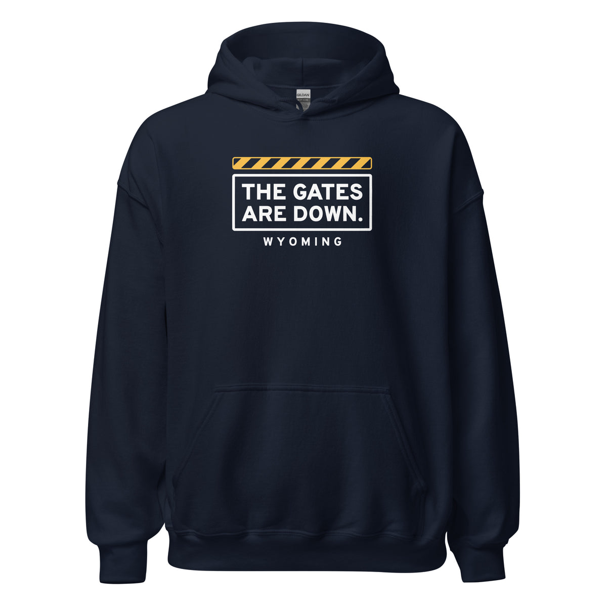 Wyoming The Gates Are Down. – Hoodie – Navy