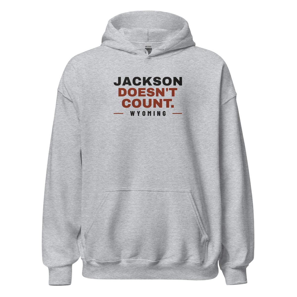 Wyoming Jackson Doesn't Count. – Hoodie – Heather Grey