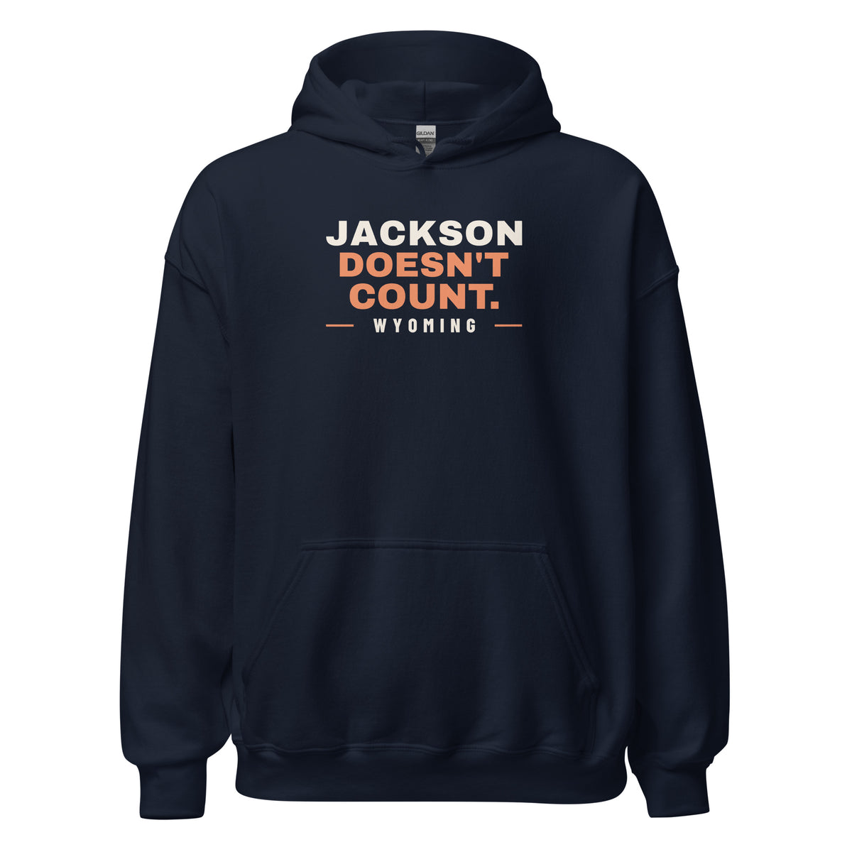 Wyoming Jackson Doesn't Count. – Hoodie – Navy