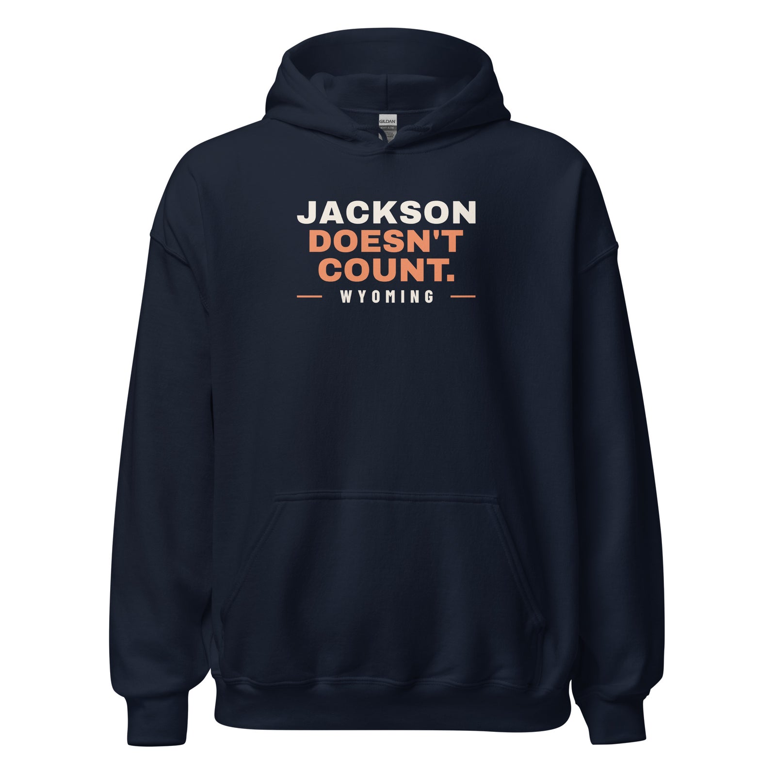 Wyoming Jackson Doesn't Count. – Hoodie – Navy