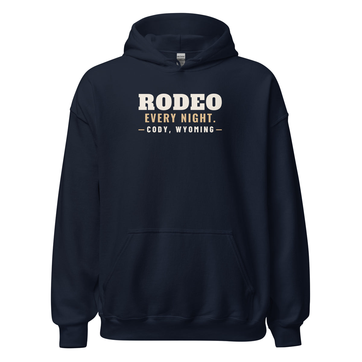 Wyoming Rodeo Every Night. – Hoodie – Navy