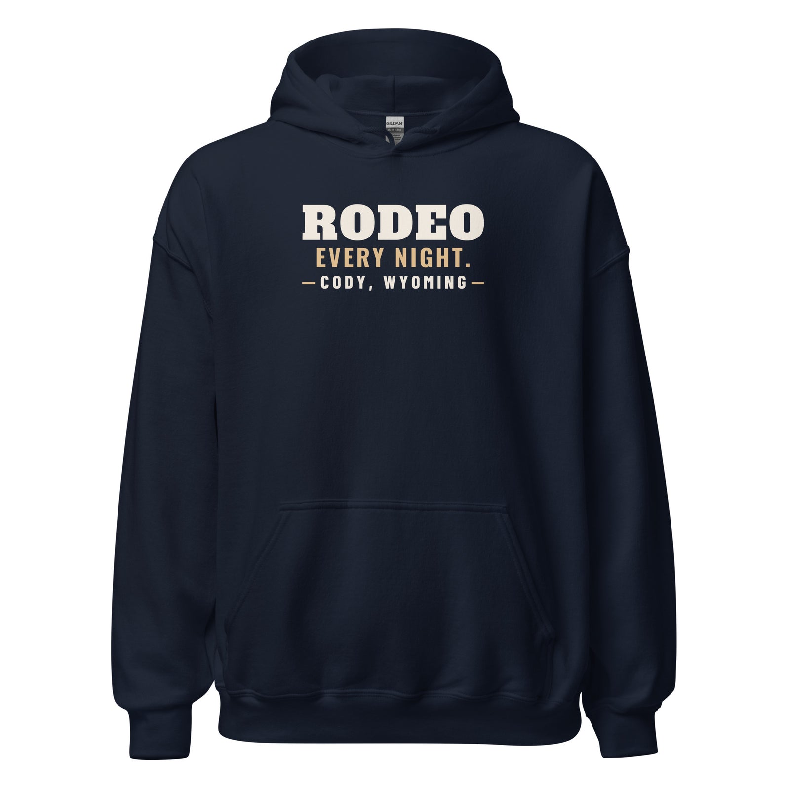 Wyoming Rodeo Every Night. – Hoodie – Navy