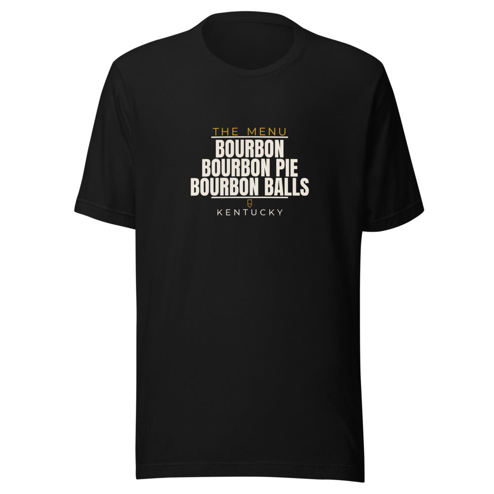 Kentucky tee that says Bourbon, Bourbon Pie, Bourbon Balls