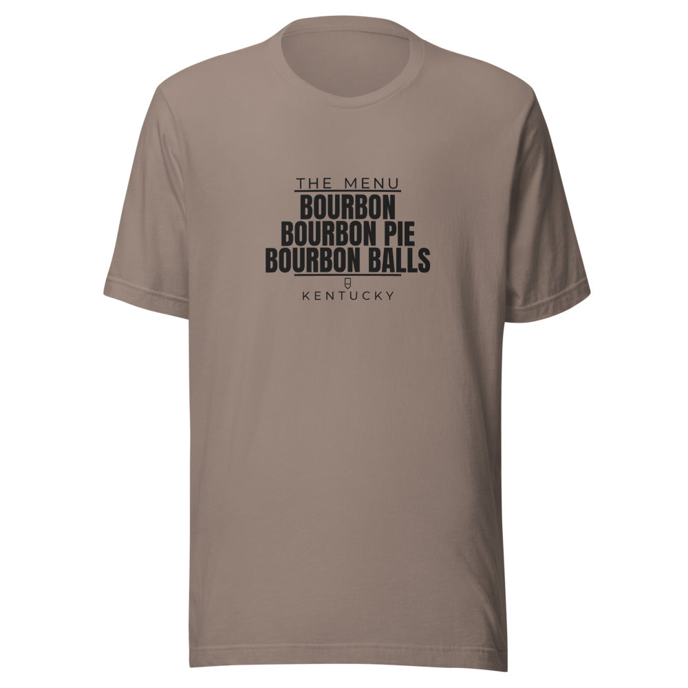 Kentucky tee that says Bourbon, Bourbon Pie, Bourbon Balls