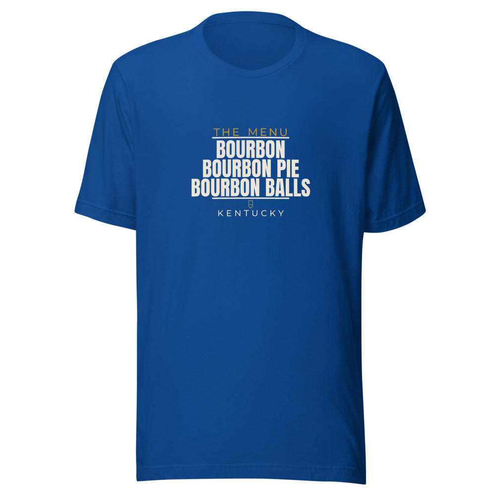 Kentucky tee that says Bourbon, Bourbon Pie, Bourbon Balls