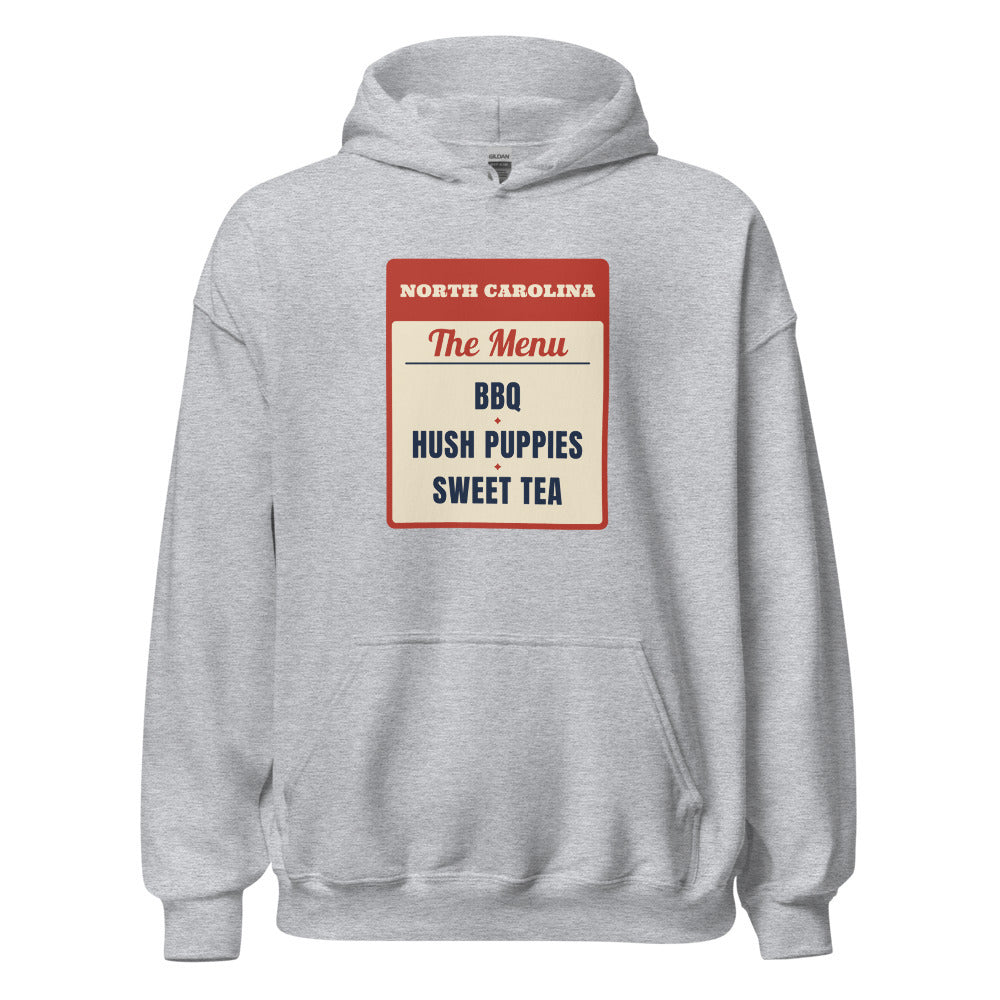 North Carolina BBQ Hush Puppies Sweet Tea – Hoodie – Heather Grey