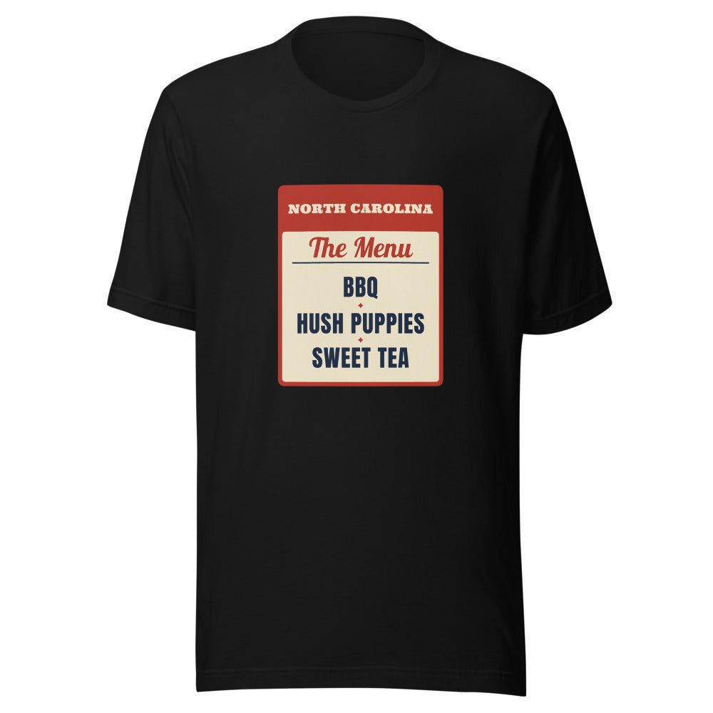 North Carolina BBQ Hush Puppies Sweet Tea – Tee – Black