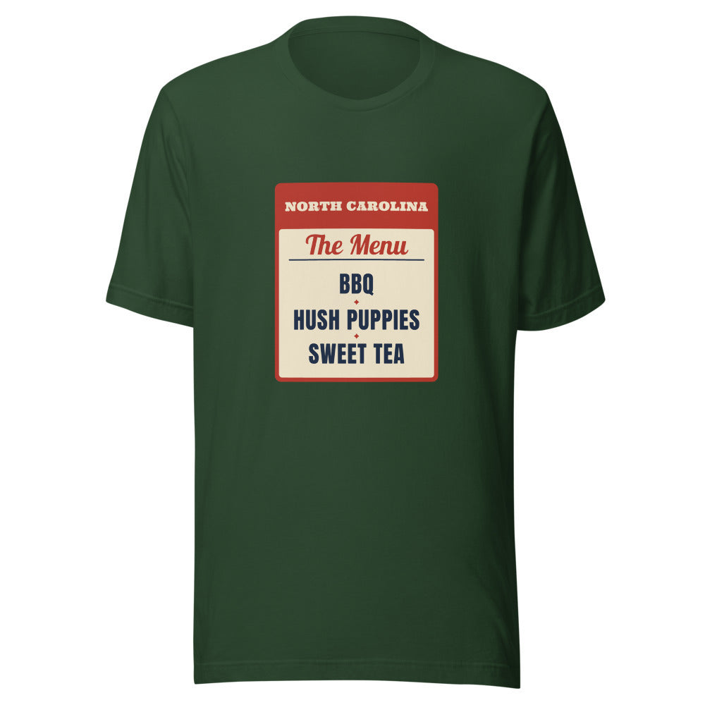 North Carolina BBQ Hush Puppies Sweet Tea – Tee – Forest