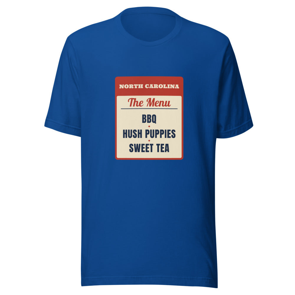 North Carolina BBQ Hush Puppies Sweet Tea – Tee – Royal