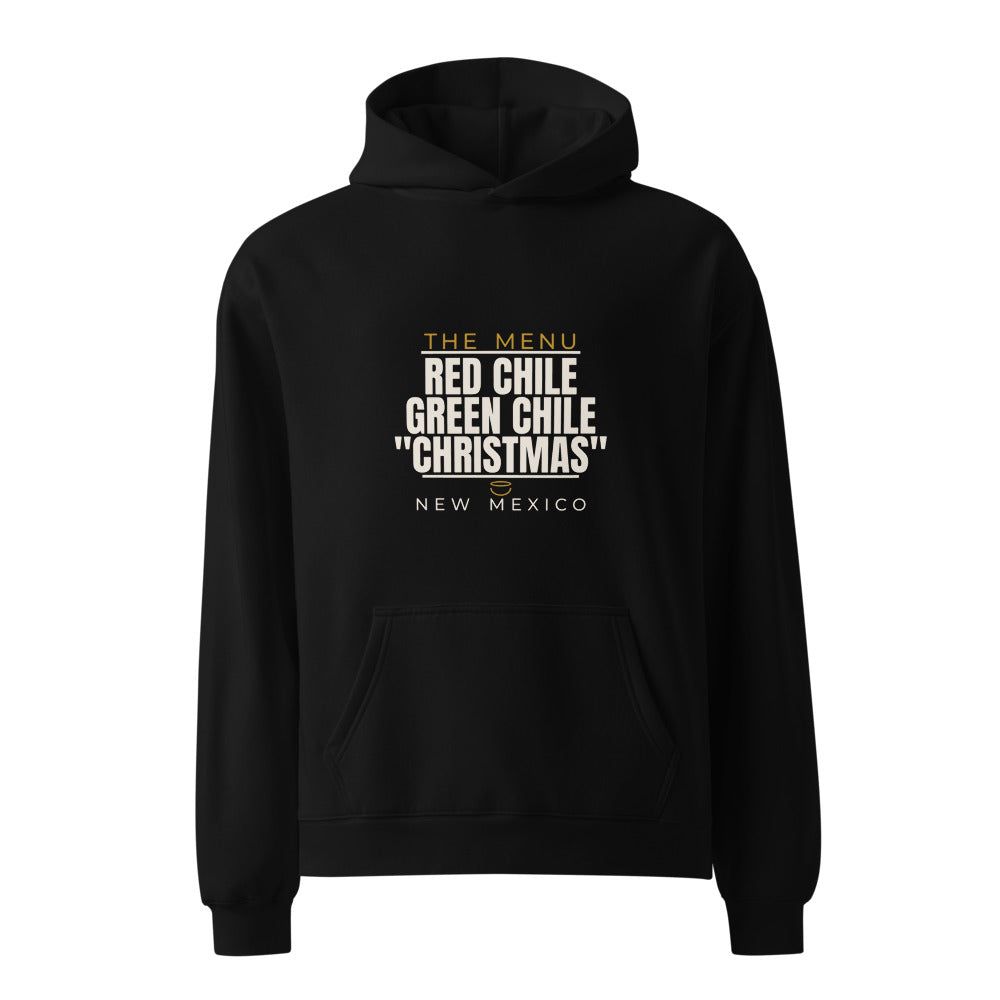 New Mexico hoodie that says Red Chile, Green Chile, "Christmas"