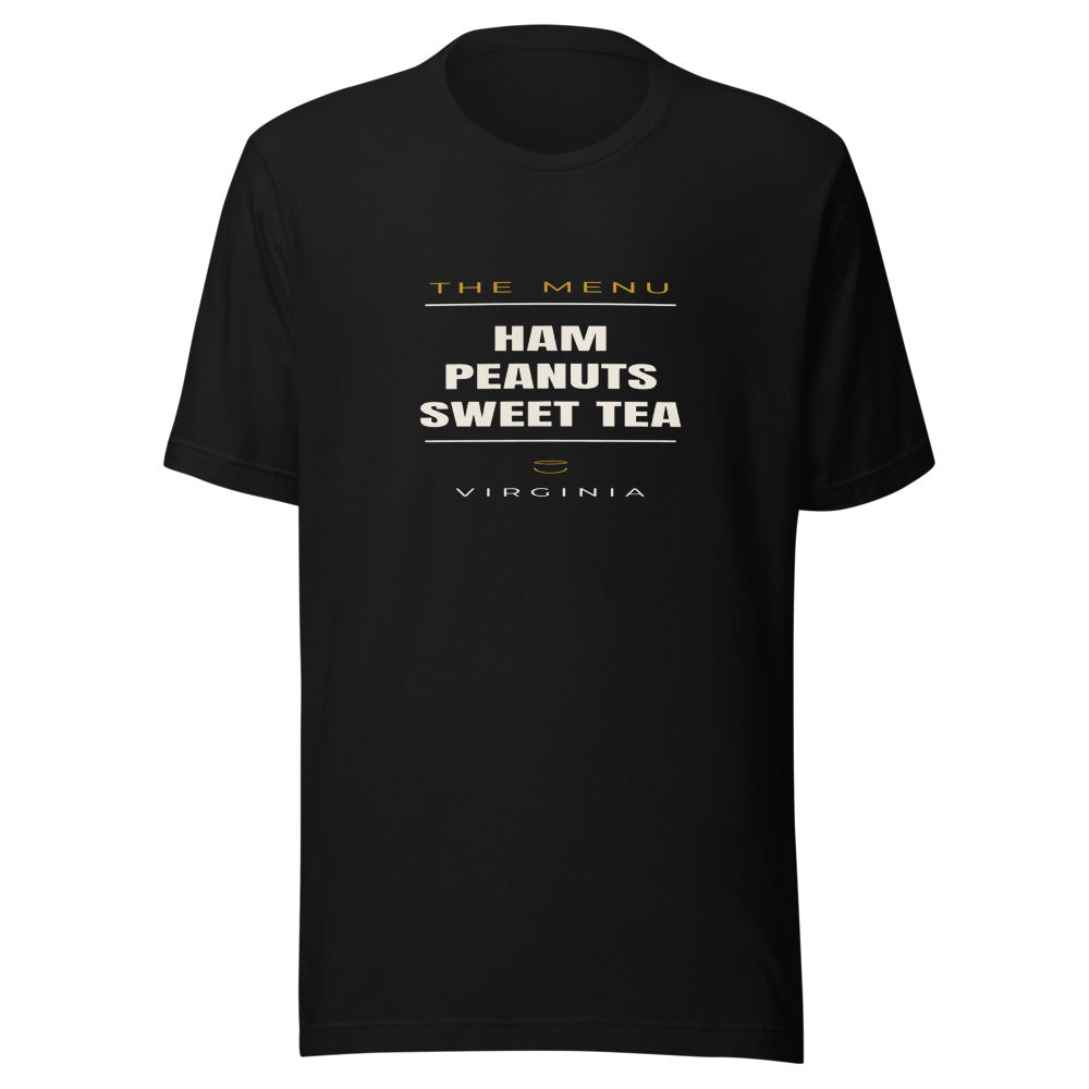 Virginia tee that says Ham, Peanuts, Sweet Tea