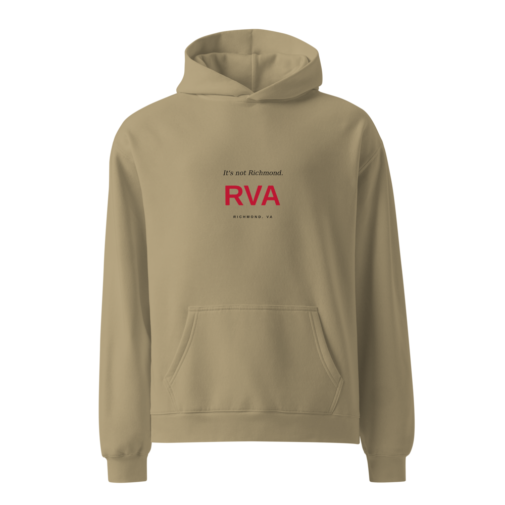 Richmond RVA hoodie alternate color, white studio chest print | Kreativ